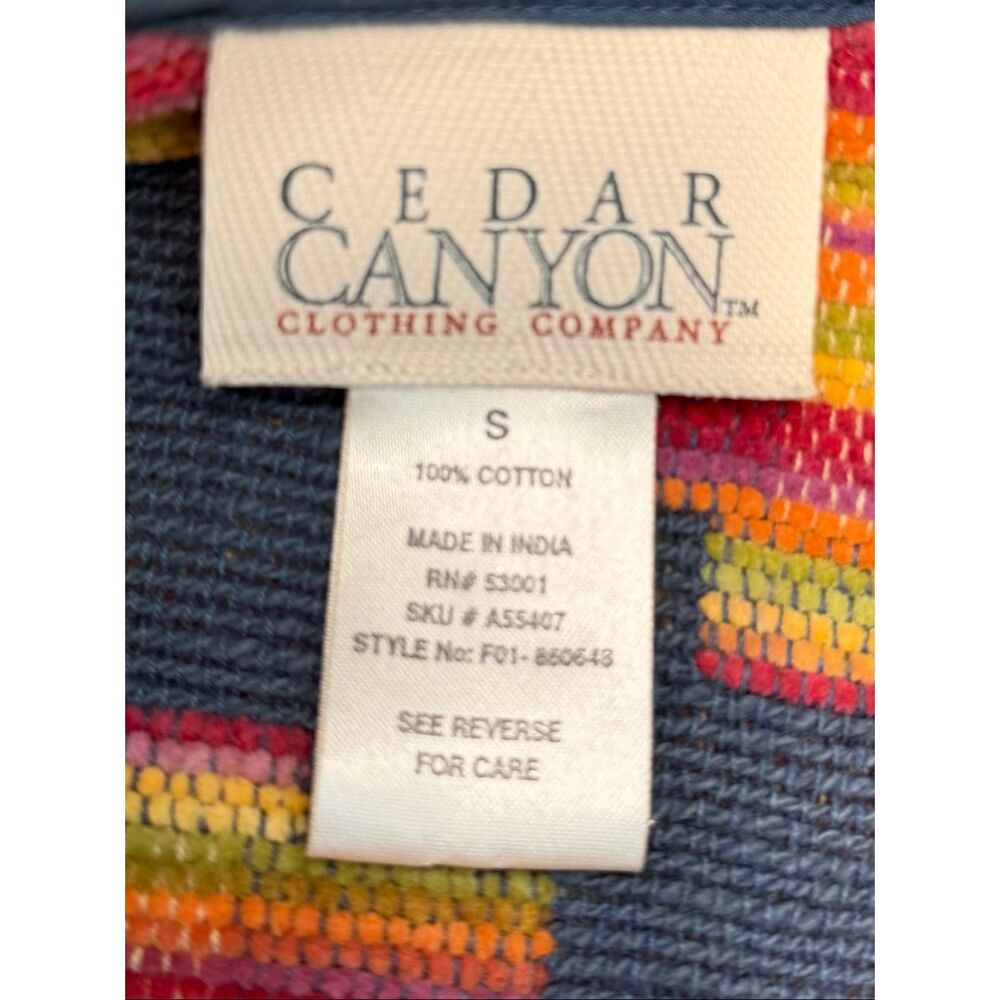 Cedar Canyon Southwest Native Blanket Style Jacket Women’s Small - Picture 6 of 10
